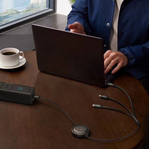 Kabel Baseus Free2Draw CB000084 zwijany USB-C - Lightning / USB-C / micro USB 100W 1.1m - czarny Baseus