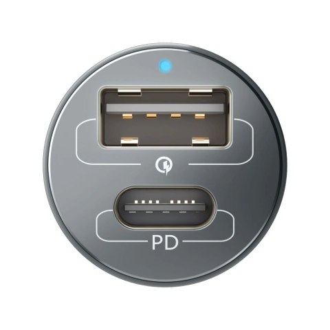 Ładowarka samochodowa 3mk Hyper Car Charger USB-C USB-A 100W - srebrna