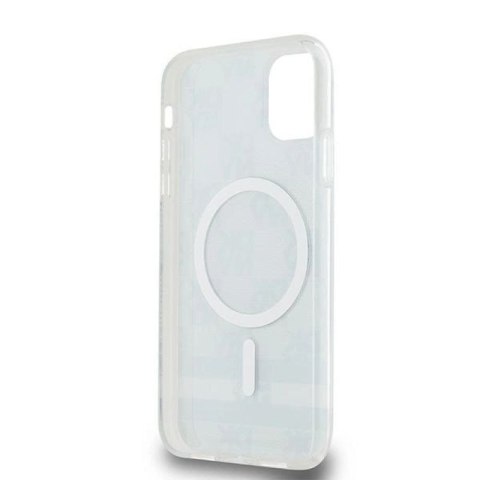 Etui DKNY IML Checkered Mono Pattern & Printed Stripes MagSafe na iPhone 11 / Xr - czarne DKNY