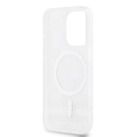 Etui DKNY IML Checkered Mono Pattern & Printed Stripes MagSafe na iPhone 13 Pro Max - beżowe DKNY