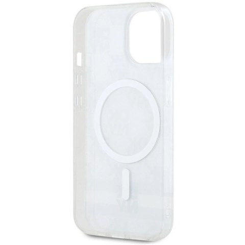 Etui DKNY IML Checkered Mono Pattern & Printed Stripes MagSafe na iPhone 15 / 14 / 13 - beżowe DKNY