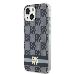 Etui DKNY IML Checkered Mono Pattern & Printed Stripes MagSafe na iPhone 15 / 14 / 13 - czarne DKNY