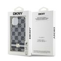 Etui DKNY IML Checkered Mono Pattern & Printed Stripes MagSafe na iPhone 15 / 14 / 13 - czarne DKNY
