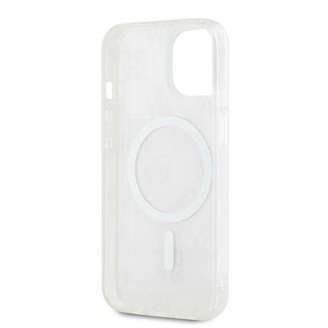 Etui DKNY IML Checkered Mono Pattern & Printed Stripes MagSafe na iPhone 15 / 14 / 13 - różowe DKNY