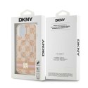 Etui DKNY IML Checkered Mono Pattern & Printed Stripes MagSafe na iPhone 15 / 14 / 13 - różowe DKNY