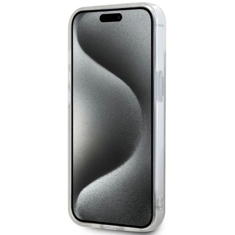 Etui DKNY IML Checkered Mono Pattern & Printed Stripes MagSafe na iPhone 15 Plus / 14 Plus - beżowe DKNY