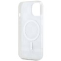 Etui DKNY IML Checkered Mono Pattern & Printed Stripes MagSafe na iPhone 15 Plus / 14 Plus - beżowe DKNY