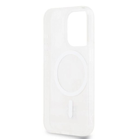 Etui DKNY IML Checkered Mono Pattern & Printed Stripes MagSafe na iPhone 15 Pro Max - różowe DKNY