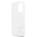 Etui DKNY IML Checkered Mono Pattern & Printed Stripes MagSafe na iPhone 15 Pro - beżowe DKNY