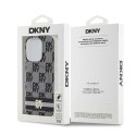Etui DKNY IML Checkered Mono Pattern & Printed Stripes MagSafe na iPhone 15 Pro - czarne DKNY