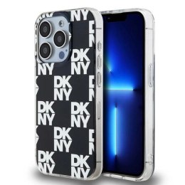 Etui DKNY IML Checkered Mono Pattern na iPhone 15 Pro - czarne DKNY