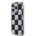 Etui DKNY IML Checkered Mono Pattern na iPhone 15 Pro - czarne DKNY