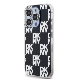 Etui DKNY IML Checkered Mono Pattern na iPhone 15 Pro - czarne DKNY