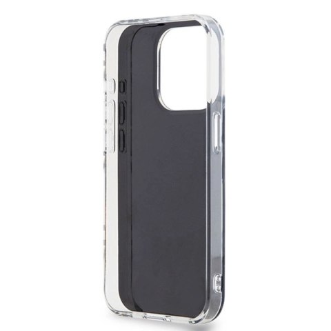 Etui DKNY IML Checkered Mono Pattern na iPhone 15 Pro - czarne DKNY