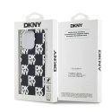 Etui DKNY IML Checkered Mono Pattern na iPhone 15 Pro - czarne DKNY