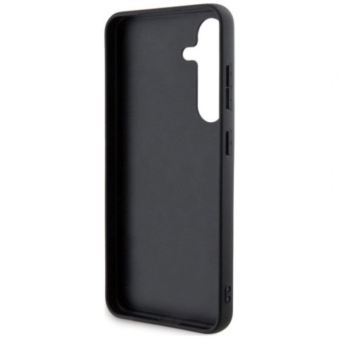 Etui DKNY Leather Checkered Mono Pattern & Printed Stripes na Samsung Galaxy S24+ - czarne DKNY