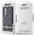 Etui DKNY Leather Checkered Mono Pattern & Printed Stripes na Samsung Galaxy S24+ - czarne DKNY