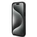 Etui DKNY Leather Checkered Mono Pattern & Printed Stripes na iPhone 15 Plus / 14 Plus - czarne DKNY