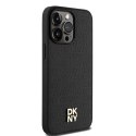 Etui DKNY Leather Monogram Pattern Metal Logo MagSafe na iPhone 15 Pro Max - czarne DKNY