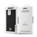 Etui DKNY Leather Monogram Pattern Metal Logo MagSafe na iPhone 15 Pro Max - czarne DKNY