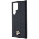Etui DKNY Leather Pattern Metal Logo MagSafe na Samsung Galaxy S24 Ultra - czarne DKNY