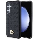 Etui DKNY Leather Pattern Metal Logo MagSafe na Samsung Galaxy S24+ - czarne DKNY