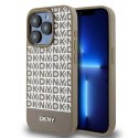 Etui DKNY Leather Printed Pattern Metal Logo MagSafe na iPhone 15 Pro Max - brązowe DKNY