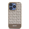 Etui DKNY Leather Printed Pattern Metal Logo MagSafe na iPhone 15 Pro Max - brązowe DKNY