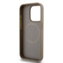 Etui DKNY Leather Printed Pattern Metal Logo MagSafe na iPhone 15 Pro Max - brązowe DKNY