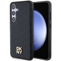Etui DKNY Leather Pattern Metal Logo MagSafe na Samsung Galaxy S24 - czarne DKNY