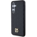 Etui DKNY Leather Pattern Metal Logo MagSafe na Samsung Galaxy S24 - czarne DKNY