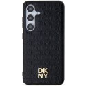 Etui DKNY Leather Pattern Metal Logo MagSafe na Samsung Galaxy S24 - czarne DKNY