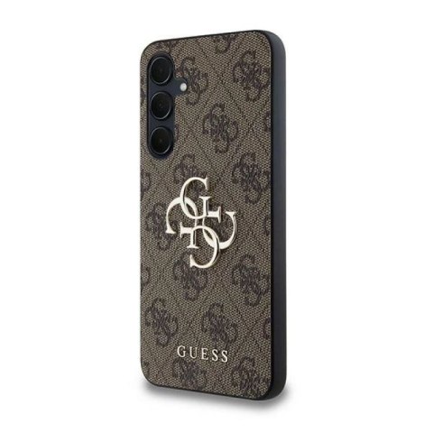 Etui Guess 4G Big Metal Logo na Samsung Galaxy A35 - brązowe Guess