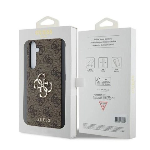 Etui Guess 4G Big Metal Logo na Samsung Galaxy A35 - brązowe Guess