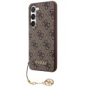 Etui Guess 4G Charms Collection na Samsung Galaxy A35 - brązowe Guess