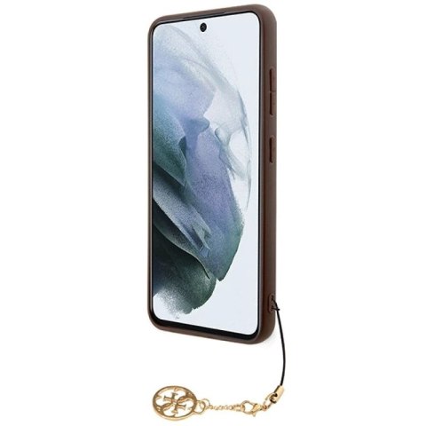 Etui Guess 4G Charms Collection na Samsung Galaxy A35 - brązowe Guess