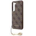 Etui Guess 4G Charms Collection na Samsung Galaxy A35 - brązowe Guess