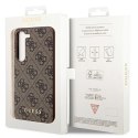 Etui Guess 4G Charms Collection na Samsung Galaxy A35 - brązowe Guess