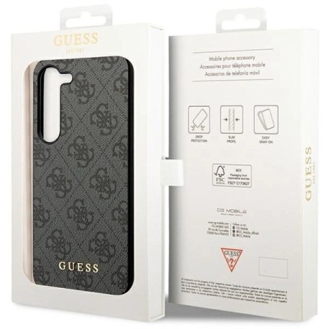 Etui Guess 4G Charms Collection na Samsung Galaxy A35 - czarne Guess
