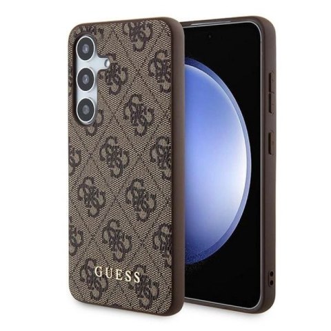 Etui Guess 4G Metal Gold Logo na Samsung Galaxy A35 - brązowe Guess