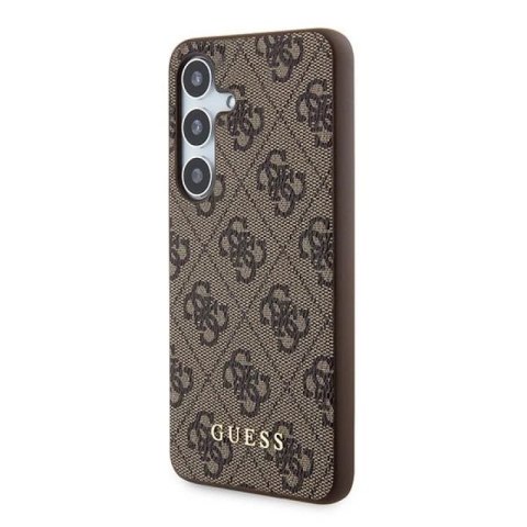 Etui Guess 4G Metal Gold Logo na Samsung Galaxy A35 - brązowe Guess