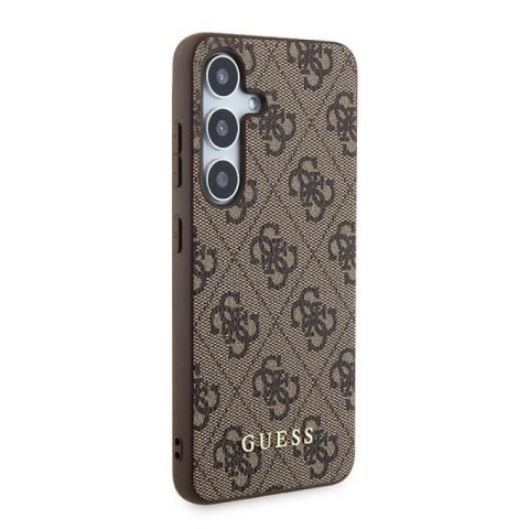Etui Guess 4G Metal Gold Logo na Samsung Galaxy A35 - brązowe Guess