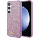 Etui Guess Glitter Script na Samsung Galaxy S24+ - fioletowe Guess