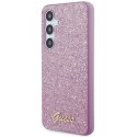 Etui Guess Glitter Script na Samsung Galaxy S24+ - fioletowe Guess