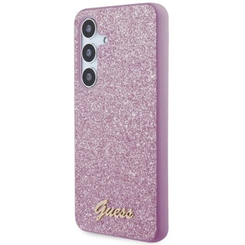 Etui Guess Glitter Script na Samsung Galaxy S24+ - fioletowe Guess