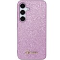 Etui Guess Glitter Script na Samsung Galaxy S24+ - fioletowe Guess