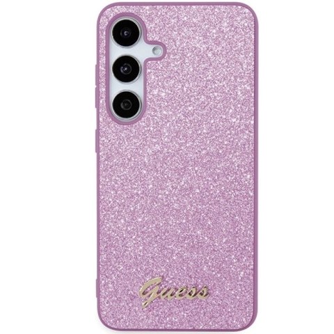 Etui Guess Glitter Script na Samsung Galaxy S24+ - fioletowe Guess