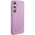 Etui Guess Glitter Script na Samsung Galaxy S24+ - fioletowe Guess