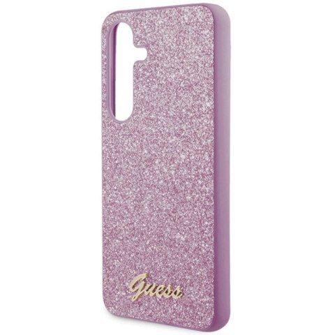 Etui Guess Glitter Script na Samsung Galaxy S24+ - fioletowe Guess