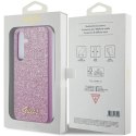 Etui Guess Glitter Script na Samsung Galaxy S24+ - fioletowe Guess